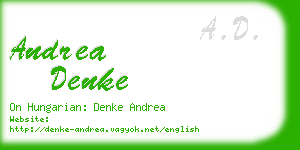 andrea denke business card